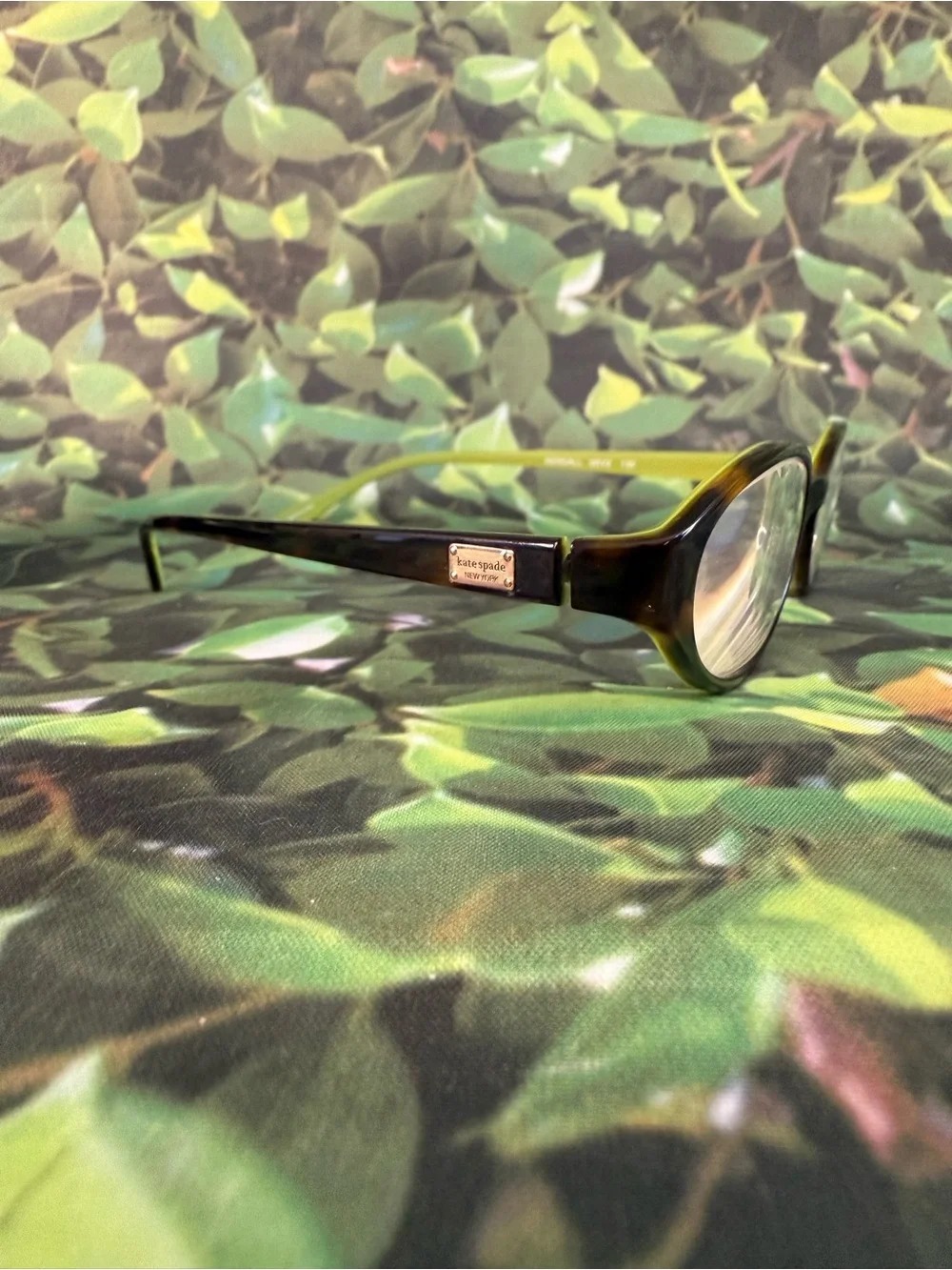 Kate Spade Brown Oval Women's Reading Glasses with Lime Green Temples